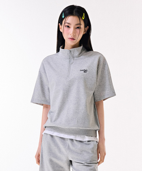 CHASECULT(チェイスカルト)の「共用クーリングコットンアノラック半袖Tシャツ-DBRU5812D0B(その他トップス・メンズ・ライトグレー・90/100/95/105)」の3枚目の写真