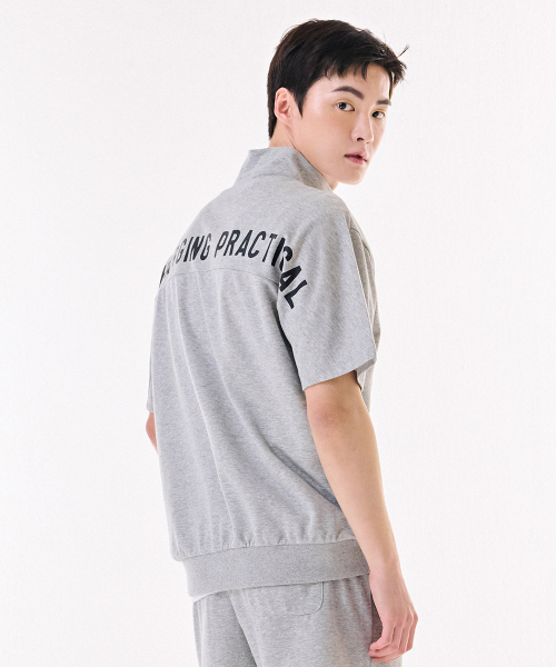 CHASECULT(チェイスカルト)の「共用クーリングコットンアノラック半袖Tシャツ-DBRU5812D0B(その他トップス・メンズ・ライトグレー・90/100/95/105)」の4枚目の写真