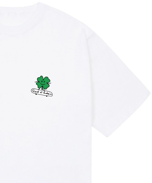 GRAVER（グレーバー）の「[ユニセックス]クローバーボード半袖Tシャツ_ホワイト（Tシャツ/カットソー・レディース・ホワイト・SMALL/MEDIUM/LARGE/X-LARGE）」の5枚目の写真