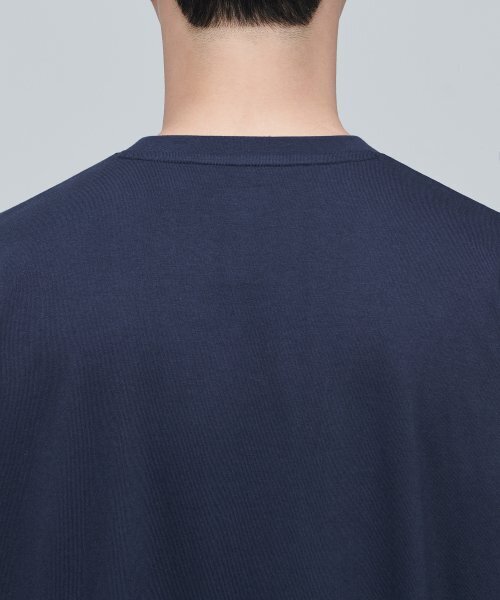 MUSINSA STANDARD（ムシンサスタンダード）の「エクストラオーバーサイズクルーネックTシャツ[ネイビー]（Tシャツ/カットソー・メンズ・その他・LARGE/X-LARGE/XX-LARGE/XXX-LARGE/SMALL/MEDIUM）」の5枚目の写真