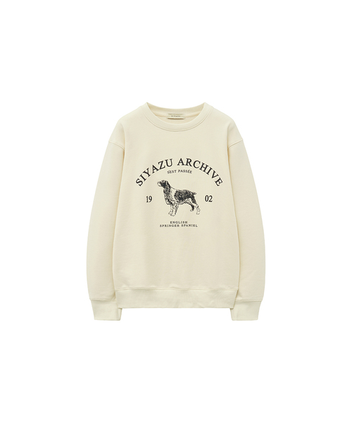 SITP5230 アーカイブハウンドプリントスウェット_Cream