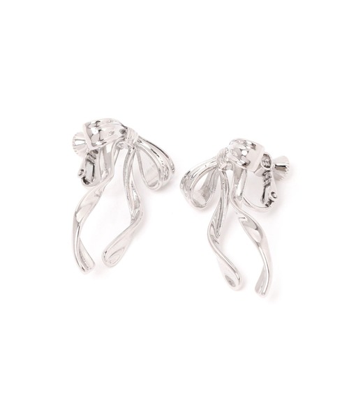 Heather（ヘザー）の「モチーフリボンイヤリング　608745（イヤリング・レディース・シルバー/ゴールド・ONE SIZE）」の2枚目の写真