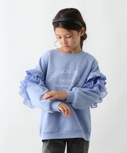 GLOBAL WORK(グローバルワーク)の「あったか乾きやすいフリルスウェット/608330(スウェット・キッズ・サックスブルー/アイボリー/チャコールグレー・160cm/130cm/140cm/150cm)」の11枚目の写真