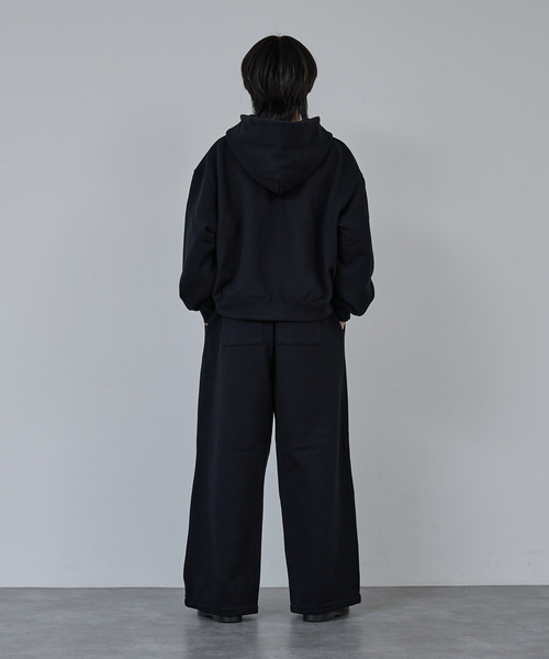 セール】CROPPED DOUBLE-ZIP SWEAT HOODIE / クロップドダブルジップ