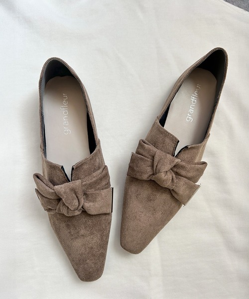 grandfleur（グランドフルール）の「柔らかスエード素材の2wayバブーシュ パンプス（パンプス・レディース・ブラウン/ブラック/カーキ・22.5cm/23.0cm/23.5cm/24.0cm/24.5cm）」の3枚目の写真