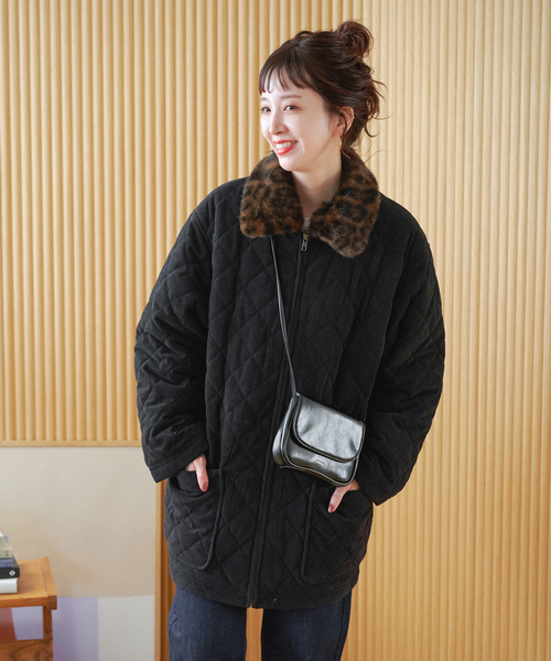 B.C STOCK(ベーセーストック)の「【ZOZO限定】ファー襟中綿ジャケット(その他アウター・レディース・ブラウン/ブラック・FREE)」の7枚目の写真