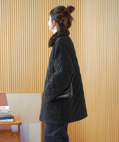 B.C STOCK(ベーセーストック)の「【ZOZO限定】ファー襟中綿ジャケット(その他アウター・レディース・ブラウン/ブラック・FREE)」の8枚目の写真