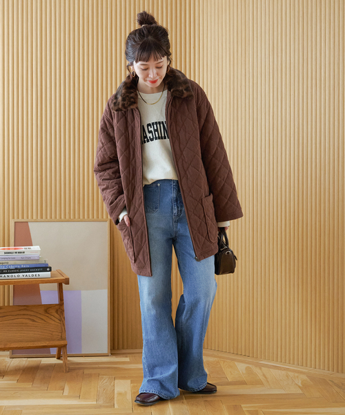 ZOZO限定】ファー襟中綿ジャケット（その他アウター）｜B.C STOCK