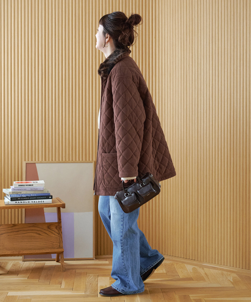 B.C STOCK(ベーセーストック)の「【ZOZO限定】ファー襟中綿ジャケット(その他アウター・レディース・ブラウン/ブラック・FREE)」の18枚目の写真