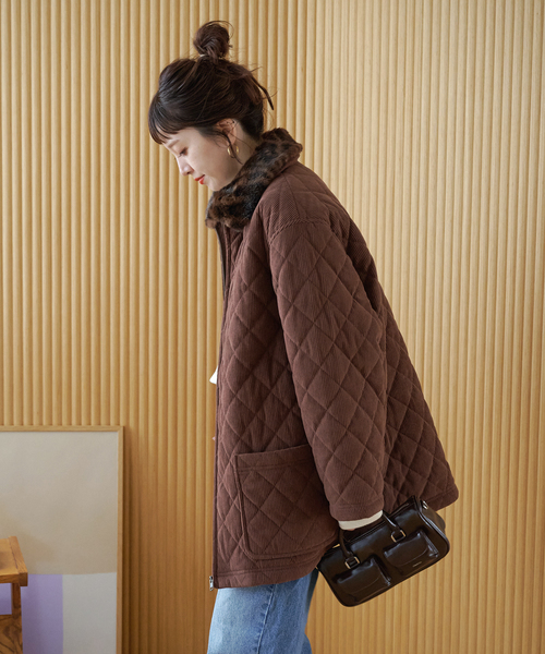 ZOZO限定】ファー襟中綿ジャケット（その他アウター）｜B.C STOCK