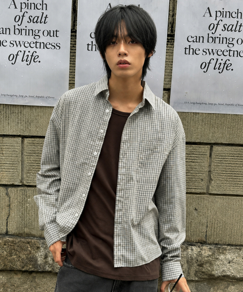 SIGNATURE（シグネチャ）の「クロップチェックシャツ[ホワイト]（シャツ/ブラウス・レディース・その他・MEDIUM/LARGE）」の6枚目の写真