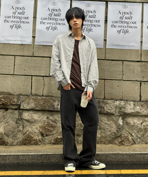 SIGNATURE（シグネチャ）の「クロップチェックシャツ[ホワイト]（シャツ/ブラウス・レディース・その他・MEDIUM/LARGE）」の3枚目の写真