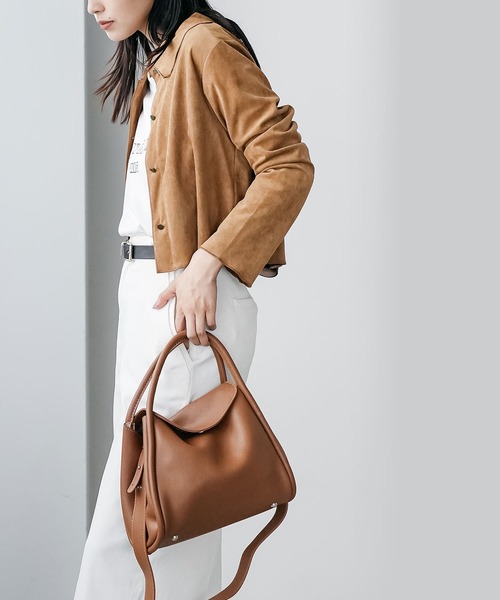 mili an deni(ミリアンデニ)の「スクウェアフラップフェイクレザーバッグ(ショルダーバッグ・レディース・ブラック/アッシュグレー/ブラウン・F)」の13枚目の写真