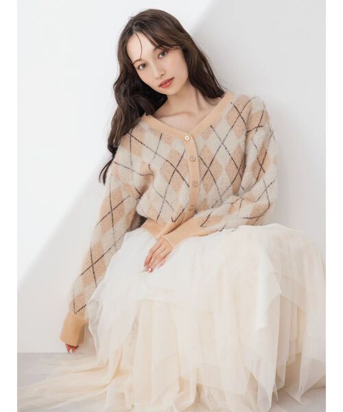 dazzlin(ダズリン)の「ヘムティアードチュールスカート(スカート・レディース・アイボリー/ピンク・SMALL/MEDIUM)」の6枚目の写真