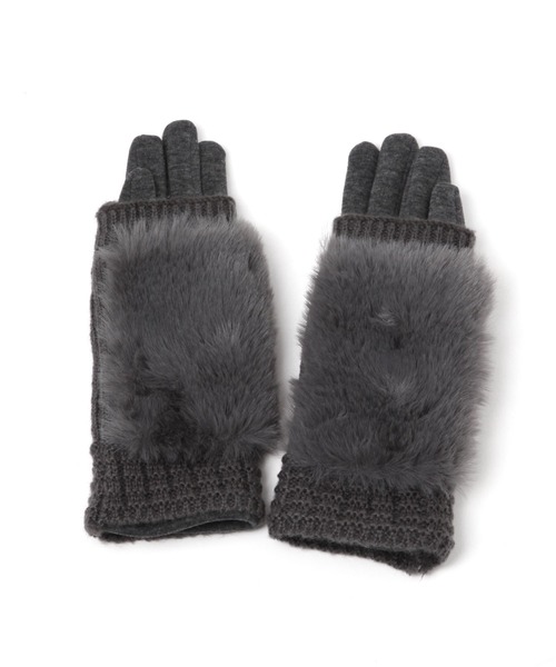 BAYFLOW(ベイフロー)の「3WAYファーニットグローブ(手袋・レディース・ブラック/グレー/ベージュ・FREE)」の15枚目の写真