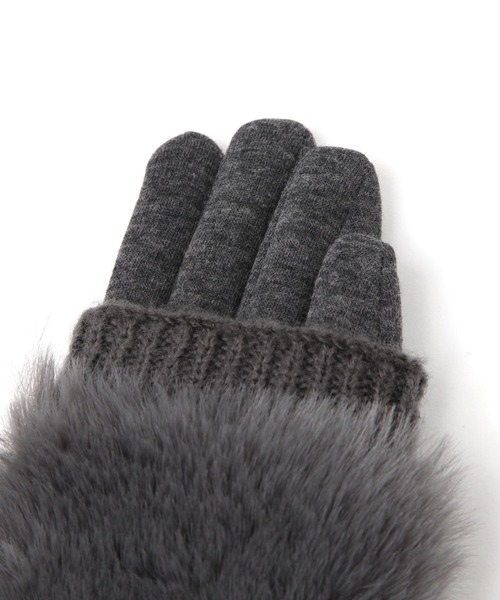 BAYFLOW(ベイフロー)の「3WAYファーニットグローブ(手袋・レディース・ブラック/グレー/ベージュ・FREE)」の17枚目の写真