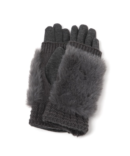 BAYFLOW(ベイフロー)の「3WAYファーニットグローブ(手袋・レディース・ブラック/グレー/ベージュ・FREE)」の12枚目の写真