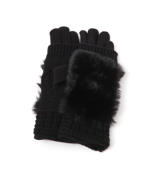 BAYFLOW(ベイフロー)の「3WAYファーニットグローブ(手袋・レディース・ブラック/グレー/ベージュ・FREE)」の14枚目の写真