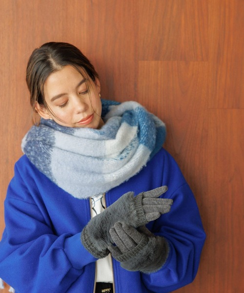 BAYFLOW(ベイフロー)の「3WAYファーニットグローブ(手袋・レディース・ブラック/グレー/ベージュ・FREE)」の6枚目の写真