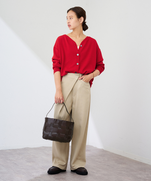 FRAMeWORK(フレームワーク)の「ST. AGNI/セントアグニ ワイドイントレチャード ワンショル(クラッチバッグ・レディース・ブラウン/ブラック・FREE)」の3枚目の写真