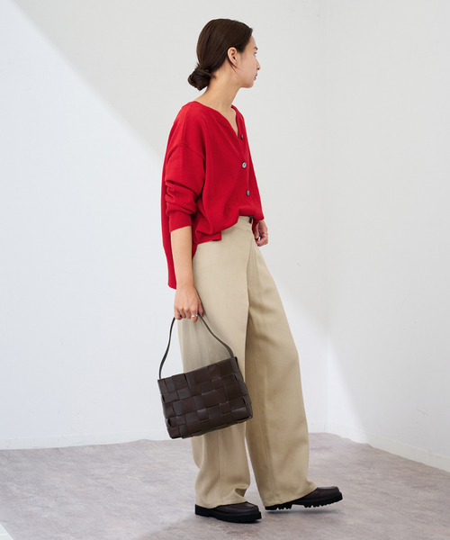 FRAMeWORK(フレームワーク)の「ST. AGNI/セントアグニ ワイドイントレチャード ワンショル(クラッチバッグ・レディース・ブラウン/ブラック・FREE)」の4枚目の写真