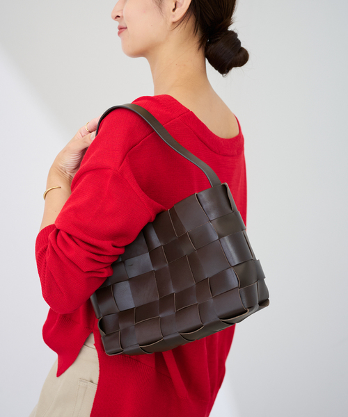 FRAMeWORK(フレームワーク)の「ST. AGNI/セントアグニ ワイドイントレチャード ワンショル(クラッチバッグ・レディース・ブラウン/ブラック・FREE)」の5枚目の写真