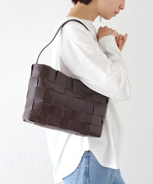 FRAMeWORK(フレームワーク)の「ST. AGNI/セントアグニ ワイドイントレチャード ワンショル(クラッチバッグ・レディース・ブラウン/ブラック・FREE)」の19枚目の写真