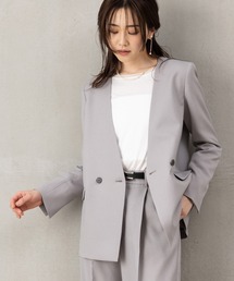 ROBEDECORA（ローブデコラ）の「【洗えるウールタッチスーツ】ダブルジャケット&ワイドパンツセット（スーツセット）」