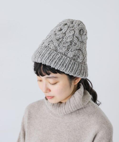 かぐれ（カグレ）の「ペルーアランワッチキャップ（ニットキャップ/ビーニー・レディース・グレー/ブラック系その他・FREE）」の3枚目の写真