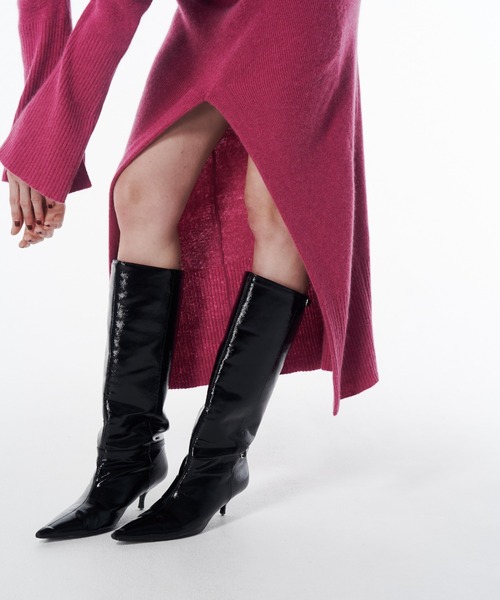 ジョゼムーン☆ディープスリットニットドレス DEEP SLIT KNIT DRESS/ディープスリットニットドレス（ワンピース