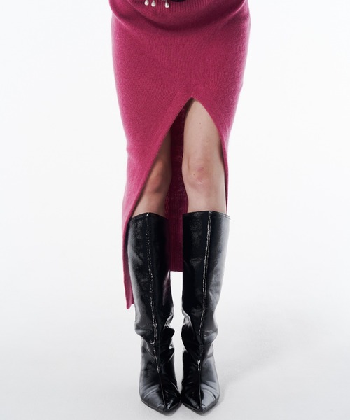 ジョゼムーン☆ディープスリットニットドレス DEEP SLIT KNIT DRESS/ディープスリットニットドレス（ワンピース