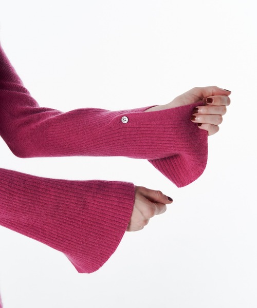 JOSE MOON（ジョゼムーン）の「SLIT KNIT DRESS/スリットニットドレス（ドレス・レディース・グレー/ブラック/サックスブルー/ピンク・FREE）」の16枚目の写真