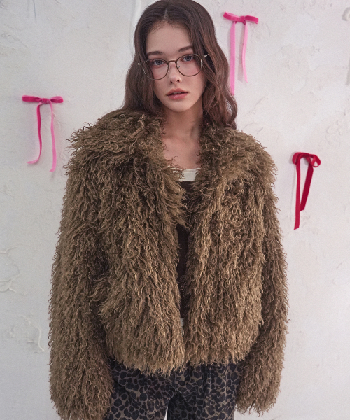 Vivacious(ビバシャス)の「Misty Hairy Jacket BLACK(ムートンコート・レディース・ブラック・SMALL/MEDIUM)」の2枚目の写真