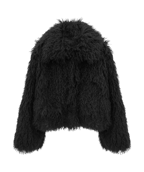 Vivacious(ビバシャス)の「Misty Hairy Jacket BLACK(ムートンコート・レディース・ブラック・SMALL/MEDIUM)」の3枚目の写真