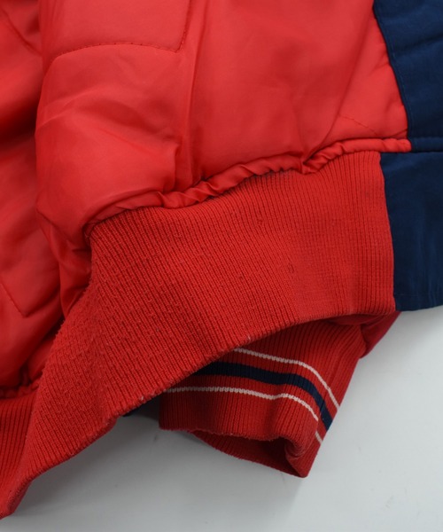 STARTER（スターター）の「【USED】90’s STARTER “Indiana” ナイロン アワードジャケット USA製（スタジャン・メンズ・ネイビー・LARGE）」の9枚目の写真