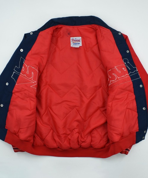 STARTER（スターター）の「【USED】90’s STARTER “Indiana” ナイロン アワードジャケット USA製（スタジャン・メンズ・ネイビー・LARGE）」の7枚目の写真