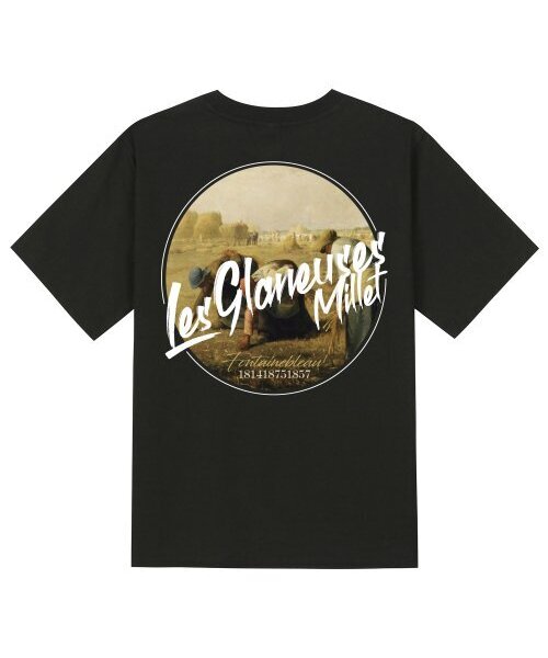 KAN6312(カン6312)の「KTB0072 ミレ 半袖Tシャツ - ブラック(Tシャツ/カットソー・メンズ・その他・LARGE/MEDIUM/SMALL/X-LARGE)」の1枚目の写真