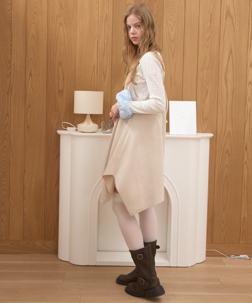 Birthday room（バースデイルーム）の「スエードポンチチュニック/Suede punch tunic（チュニック・レディース・アイボリー/ブラック・FREE）」の10枚目の写真