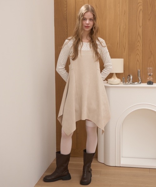 Birthday room（バースデイルーム）の「スエードポンチチュニック/Suede punch tunic（チュニック・レディース・アイボリー/ブラック・FREE）」の12枚目の写真