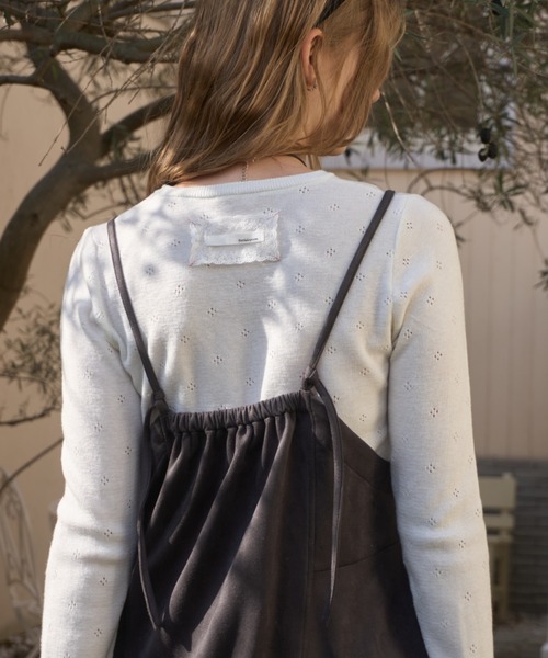 Birthday room（バースデイルーム）の「スエードポンチチュニック/Suede punch tunic（チュニック・レディース・アイボリー/ブラック・FREE）」の13枚目の写真