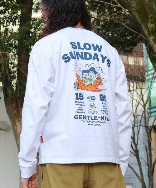 KRIFF MAYER(クリフメイヤー)の「【本体綿100%】ジェントルニキロンT(飛行機)(Tシャツ/カットソー・メンズ・オフホワイト/チャコール/オレンジ/ミント・MEDIUM/LARGE/X-LARGE)」の5枚目の写真