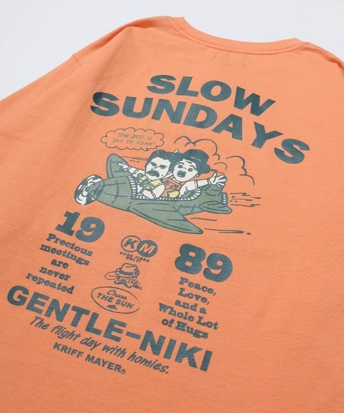 KRIFF MAYER(クリフメイヤー)の「【本体綿100%】ジェントルニキロンT(飛行機)(Tシャツ/カットソー・メンズ・オフホワイト/チャコール/オレンジ/ミント・MEDIUM/LARGE/X-LARGE)」の13枚目の写真