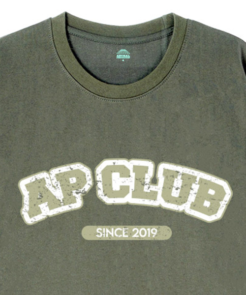 ASTRAL PROJECTION（アストラルプロジェクション）の「[AP CLUB] オーバーサイズ 13番手 綿 ラウンドネック 半袖Tシャツ_カーキ（Tシャツ/カットソー・メンズ・その他・LARGE/MEDIUM/X-LARGE/XX-LARGE）」の3枚目の写真