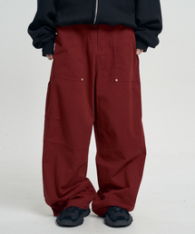 MOO（エムオーオー）の「パティグカーペンターコットンワイドパンツ - レッド（その他パンツ）」