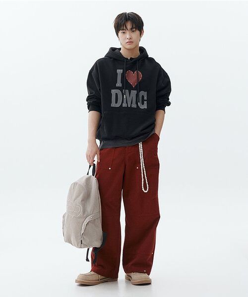 MOO(エムオーオー)の「パティグカーペンターコットンワイドパンツ - レッド(その他パンツ・レディース・その他・MEDIUM/LARGE)」の6枚目の写真