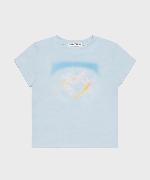 SAINTPAIN(セイントペイン)の「SPエテリアルクロップ半袖Tシャツブルー(Tシャツ/カットソー・レディース・その他・FREE)」の1枚目の写真