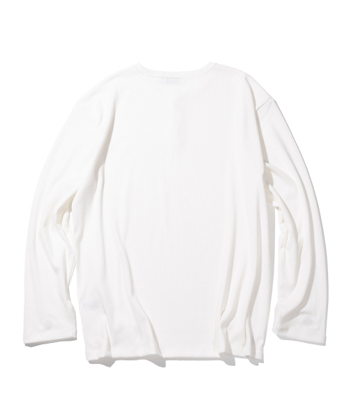 MASSNOUN(マスノウン)の「リブドヘンリーネックロングスリーブ MSILS003-WT(Tシャツ/カットソー・レディース・その他・MEDIUM/LARGE)」の2枚目の写真