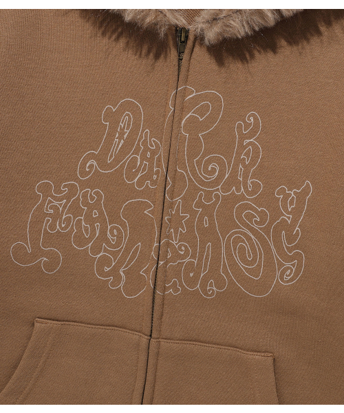 NICE GHOST CLUB(ナイスゴーストクラブ)の「DARK FANTASY FUR HOODIE ZIP UP_BROWN(NG2FFUM491A)(パーカー・レディース・ブラウン・SMALL/MEDIUM/LARGE)」の4枚目の写真