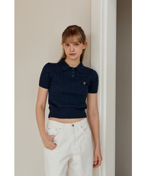 ANC CABLE COLLAR KNIT_NAVY