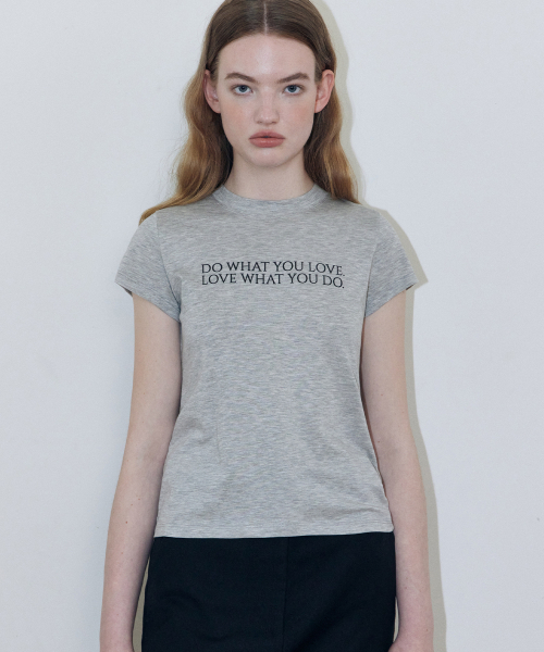 LADY VOLUME(レディーボリューム)の「ドゥワットユラブTシャツ (GREY)(Tシャツ/カットソー・レディース・その他・SMALL/MEDIUM)」の1枚目の写真